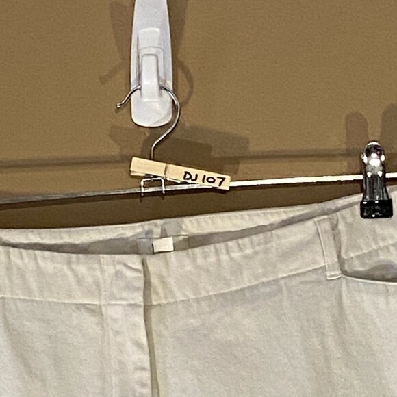 J. Jill Stretch Pants Size 16 Petite Off-White Business Casual Cotton Blend - Picture 10 of 10